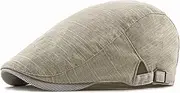 [GerRit] Men's Beret Hats Flat Cap Newsboy Hat Men Newsboy Beret Hat Mens Hat Flat Cap (Color : Beige, Size : One Size)