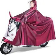 Mobility scooter cover Electric Scooter Raincoat Thickening Men and Women Single/Double Rain Poncho Outdoor Riding Motorcycle Rain Coat (Red 4XL without mirror cover)(Red,4XL with mirror cover)