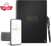 Smart Notebook Reusable Lined 6x8.8 Inch 36 Page Digital Cloud Connected Black