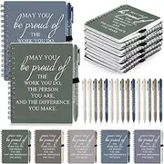 Honoson 30 Sets Employee Appreciation Gifts Employee Appreciation Notebook with Ballpoint Pen Mini Spiral Inspiration Notebook Thank You Bulk Christmas Gift for Employee Coworker Teacher