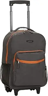 [Rockland] Melbourne Hardside Expandable Spinner Wheel Luggage, CHARCOAL, One Size, Melbourne Hardside Expandable Spinner Wheel Luggage