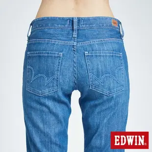 EDWIN MISS 涼感 清爽刷色 AB牛仔褲-女款 石洗藍 TAPERED #丹寧服飾特惠