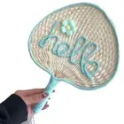 Colourful Pu Fan Hand-cranked Craft Fan Portable Handheld Fan Summer