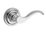 Baldwin Estate Wave Levers In Polished Chrome . One Pair