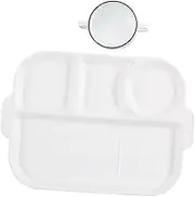 1 Set Ceramic Compartment Plate Food Serving Tray Divided Plates for Adults Food Control Dish Cutlery Tray Breakfast Trays Accessory Tray Breakfast Meal Plate Meal Tray Home Supply