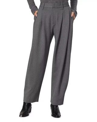 rag & bone Cecily Taper Leg Pants Women's 2 Charcoal Heather Zip Hook & Bar