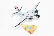NAS Lemoore (1976) C-1 Trader Model, 1/46th Scale, COD, Mahogany, Navy