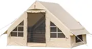 Large Inflatable Tent, Camping Tents, 3-5 Person Big Tent for Outdoor, Not Required Tent Pole Set Up in Seconds, Easy Set Up, Canvas Bell Tent for Family Camping Hiking