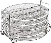 Dehydrator Rack, STOBAZA 5-Layer Stainless Steel Dehydrator Stand Stackable Drying and Cooling Racks Compatible with Ninja Foodi Pressure Cooker and Air Fryer