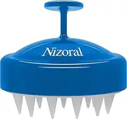 [Nizoral] Hair Shampoo Brush with Soft Silicone Scalp Massager Brush Head, for All Hair Types, Deep Cleanses Scalp and Removes Dead Flaky Skin and Residue