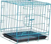 Hohopeti Dog Folding Cage Portable Pet Crate Steel Pet Housing Soft Crate for Puppies Dogs