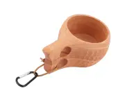 200ml Wooden Cup Portable Nordic Style Milk Coffee Mug with Hanging Buckle for Home OutdoorType 2