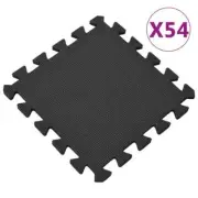 NNEVL Floor Mats 54 pcs 4.86㎡ EVA Foam Black