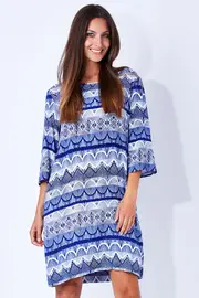 Iris 3/4 Sleeve Dress--ELM-8181045