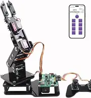 SIYEENOVE Robot Arm for Arduino ESP32-C3 DIY Arm Robotic Kit with Joystick and Web App Control for Children Ages 12+ and Adults, Portable 4DF Educational Desktop Mini Arm with Easy to Assemble Design