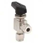 PARKER 4A-MB4APFA-SSP-GR Mini Ball Valve Angle Compression 1/4in, 2,500 psi