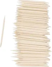 Cuticle Pusher 100pcs Wooden Nail Art Manicure Double Ended Orange Wood Nail Sticks for Pedicure