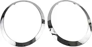 CLZCNQLX 1 Pair Car Front Headlight Trim Ring Cover Compatible for BMW Mini Cooper F55 F56 F57 2014-2023 Decor Lamp Frame Styling Chrome