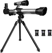 Kids Telescopes Educational Science Astronomy Telescope for Children Beginners Astronomy Telescope with Tripod Eyepieces Compass Finderscope