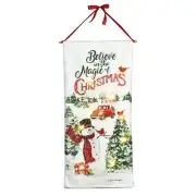 Charming Believe in the Magic of Christmas Snowman Lighted Wall Banner