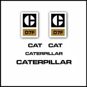 Caterpillar D7F Dozer Decals Sticker kit