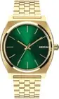 NEW Classy Nixon Time Teller Gold / Green Sunray Dial 37mm Wrist Watch A045-1919