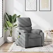 Massage Recliner Chair Living Room Comfy Furniture, Reclining, Reading, Room Chair, Lazy, Light Grey Fabric, Spaces - Rocker