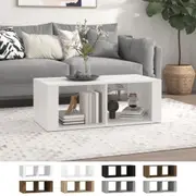 Coffee Table Engineered Wood Modern Table with Shelf Multi Colours vidaXL