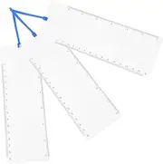 DOITOOL 3pcs Bookmark Magnifier with Ruler Lightweight Page Magnifying Lens for Reading Maps Small Prints Portable Stylish Design for Easy Carrying