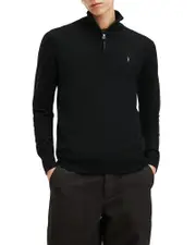 Allsaints Kilburn Wool & Nylon Regular Fit Quarter Zip Sweater