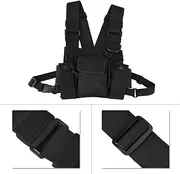 Walkie-Talkie Chest Pack, Walkie Talkie Bag Chest Pocket Universal Hands- Adjustable Bag Two Way Carry Radios Holder for Police, Building Works and Other Hazardous Places