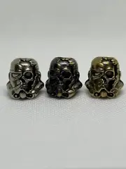 Copper Storm Trooper Death Mask Lanyard Bead, EDC Paracord Bead.