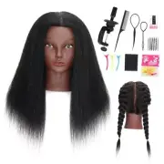 Mannequin Head with Human Hair 16'' Cosmetology Manikin Doll Head with 16 Inch