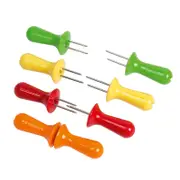 8pc Zyliss Stainless Steel Interlocking Corn Holders - Bold