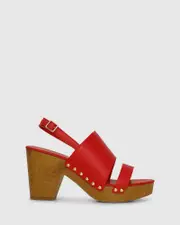 [Belle & Bloom] Fire On Fire Clog Shoe - Red