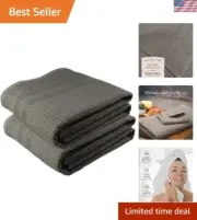 Waffle Towels Quick Dry Lint Free Thin, 2 Pack Bath Sheets 40x80 Oversized Ex...
