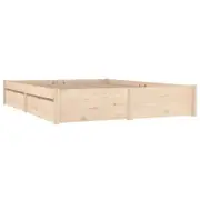 vidaXL Bed Frame with Drawers 183x203 cm King Size Bed Base Bedstead Storage