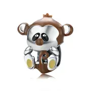 Lovely Monkey Animal Charm for Bracelet Silver plating Beads Jewelry