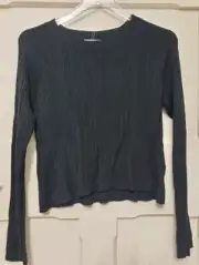 Metalicus The Waves Jumper Black Long Sleeve Short Length BNWT Size M-L (12-16)