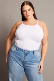 White Shaping Singlet Top