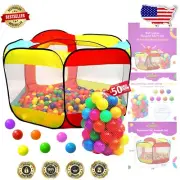 Easy Setup Kids Ball Pit Tent with 50 Balls - Ideal for Toddlers' Playtime