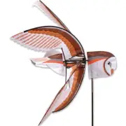 FLYING BARN OWL Whirligig Wind Spinner-Garden Stake by Premier Design