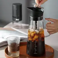 在飛比找momo購物網優惠-【好拾物】耐熱玻璃 冷泡茶壺 冷萃咖啡壺 咖啡壺(1500M
