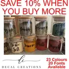 1-40 Custom Personalised Spice Jar Pantry Organisation Vinyl Decal Label Sticker