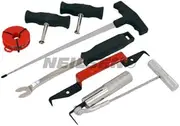 Neilsen CT3552 7pc Windscreen Removal Tool Set – for Bonded & Rubber Seal Screens – Includes Cutting Wire, Gripping Handles, Trim & Moulding Tools – Ideal for Windscreen Maintenance