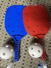 Pickleball Paddle Set 2 Rackets & 2 Pickle Balls Outdoor Beach Tennis Game