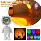 Astronaut Mini Night Light USB Charging Sunset Lamp E5B4 Colorful F5S9 M6Z6