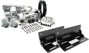 VIAIR Dual 480C Pewter Air Compressors for Train Horns with 2 Mounting Brackets