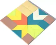 Wooden Mosaic Puzzle - Travel Box Toy Series - for Children (26 Pieces)