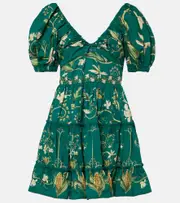[Agua by Agua Bendita] Agua by Agua Bendita Manzanilla Esmeralda cotton minidress UK 12 green